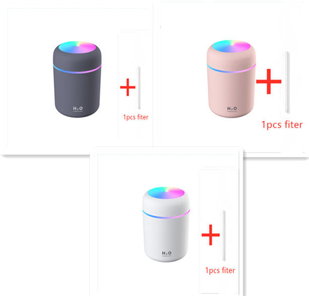 Home Car Charging Colorful Air Humidifier Usb Water Replenishment